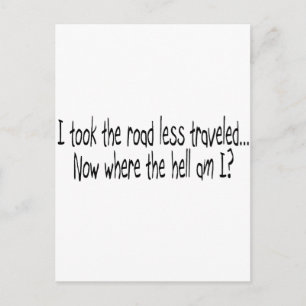 Weniger Reisende Postkarte