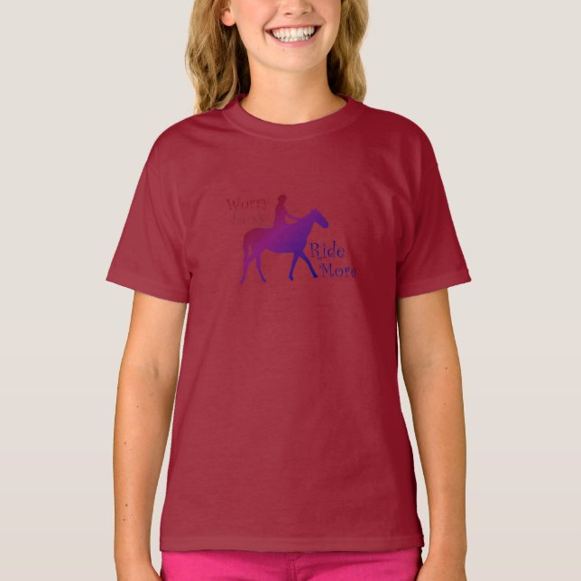 Weniger Reiten mehr Reitfreunde T-Shirt (Vorderseite)