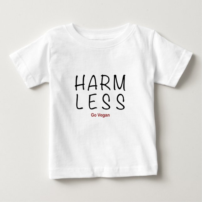 Weniger Schaden - Vegan werden Baby T-shirt (Vorderseite)