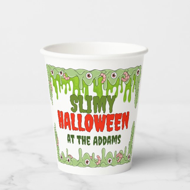 Weniger Slider Halloween Paper Cup Pappbecher (Vorderseite)