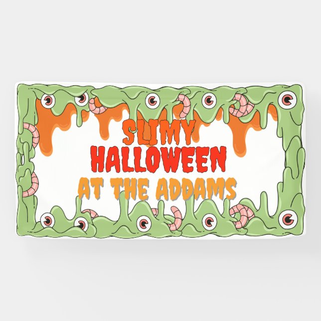 Weniger Slimy Halloween Banner (Horizontal)