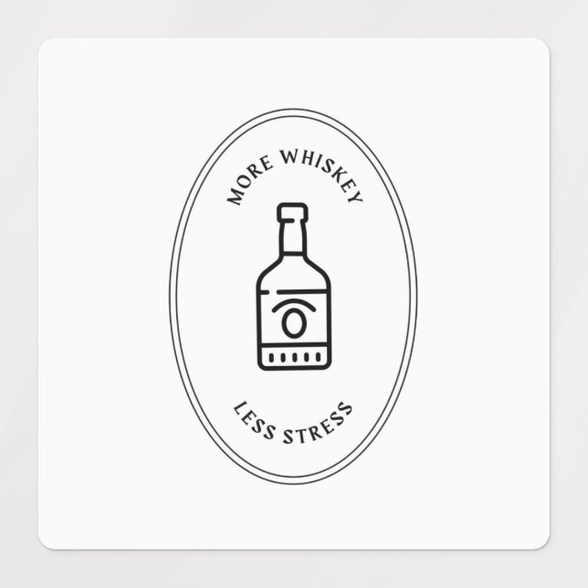 Weniger Stress durch Whisky Etiketten (Design 1)