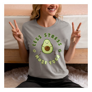 Weniger Stress Mehr Yoga-Fitness-Enthusiasten Übun T-Shirt