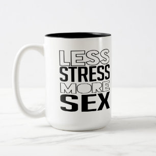 Weniger Stress Zweifarbige Tasse