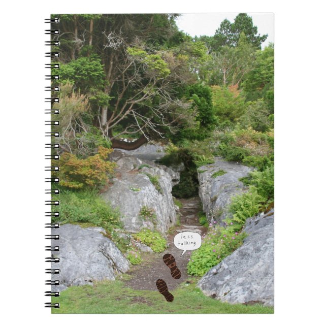 Weniger Talent mehr Walking Rockery Notebook Notizblock (Vorderseite)