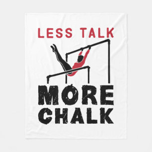 Weniger Talk mehr Chalk Gymnastik Fleecedecke