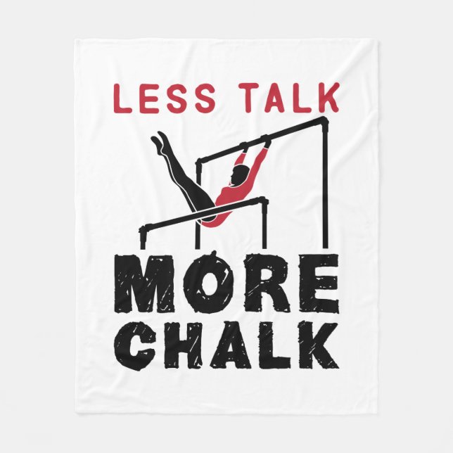 Weniger Talk mehr Chalk Gymnastik Fleecedecke (Vorderseite)
