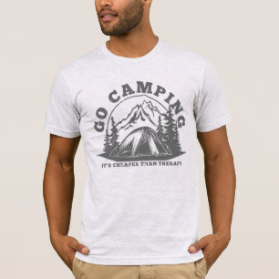 Weniger teures Campen als Therapie Lustige Zitate T-Shirt
