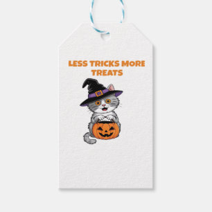 Weniger Tricks mehr Leckereien Halloween-Geschenke Geschenkanhänger