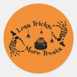 Weniger Tricks mehr Leckereien Sticker