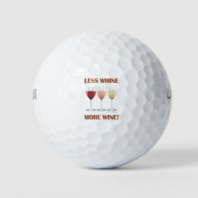 WENIGER WEISS, MEHR WEIN! GOLFBALL (Vorderseite)