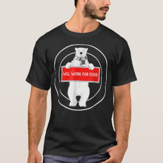 Weniger weißer, arbeitsloser Eisbär wird für Leben T-Shirt