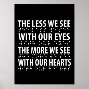 Weniger wir mit unseren Augen sehen - Blindheit Br Poster
