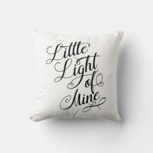 Weniges Licht meiner Typografie Kissen