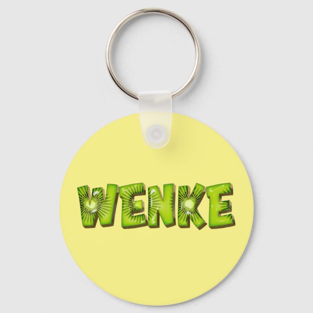 Wenke Name Kiwi Design Schlüsselanhänger (Vorderseite)