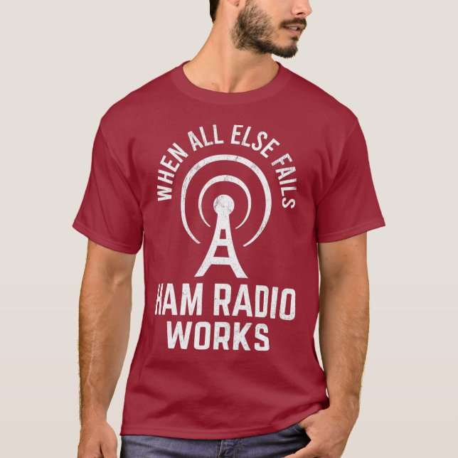 Wenn alle anderen Ham Radio Works Morse Code Versa T-Shirt (Vorderseite)