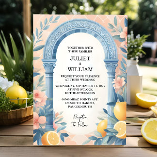 Wenn Arch Food Fun Frucht Limon Lemon Hochzeit Einladung