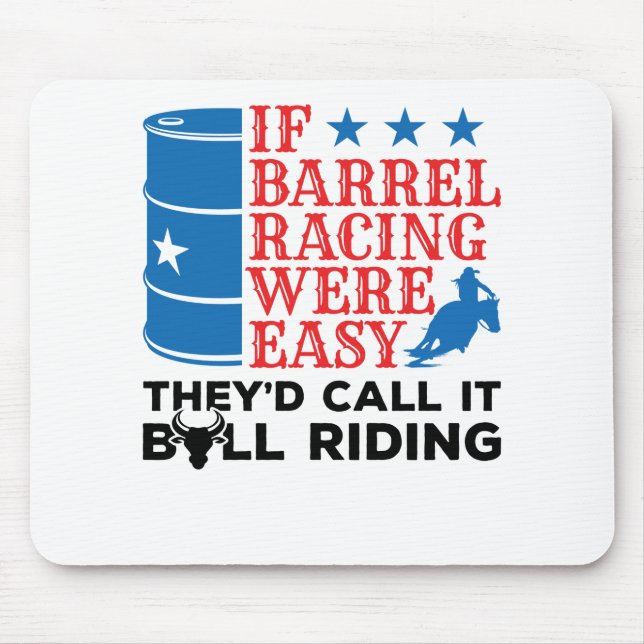 Wenn Barrel Racing war einfach lustige Cowgirl Zit Mousepad (Vorne)