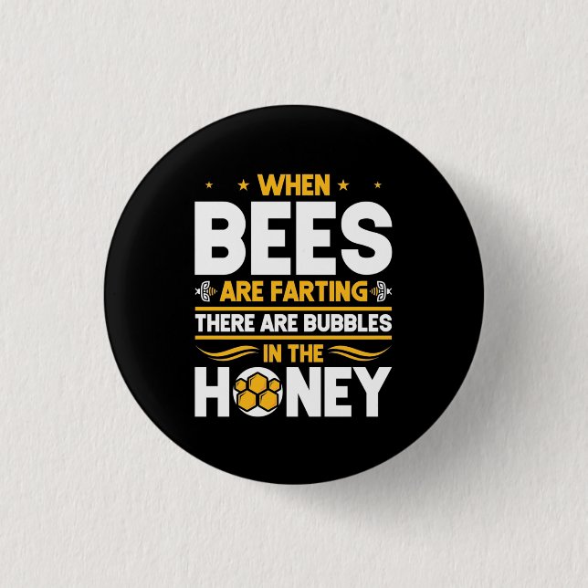 Wenn Bienen färben Button (Vorderseite)