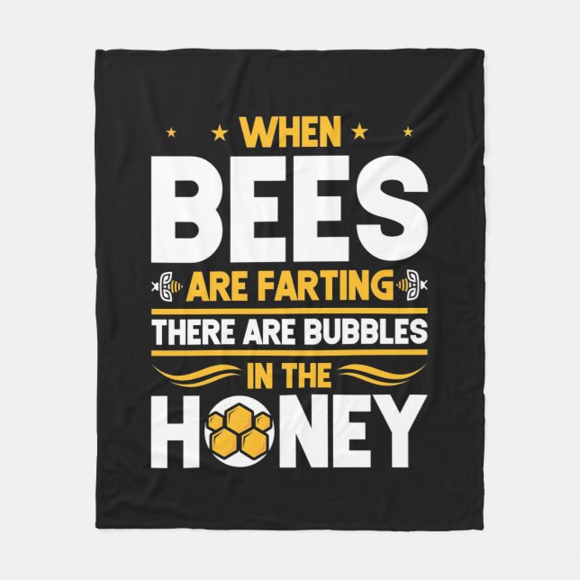 Wenn Bienen färben Fleecedecke (Vorderseite)