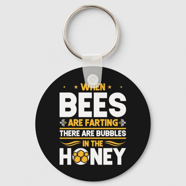 Wenn Bienen färben Schlüsselanhänger (Vorderseite)