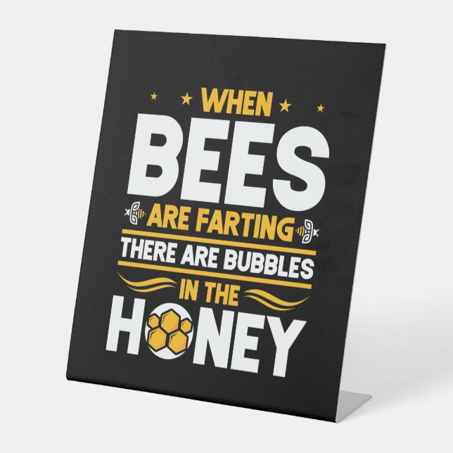 Wenn Bienen färben Sockelschild (Vorderseite)