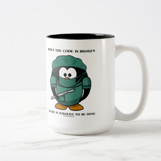 Wenn Code kaputt gemacht wird, dann Operation, die Zweifarbige Tasse