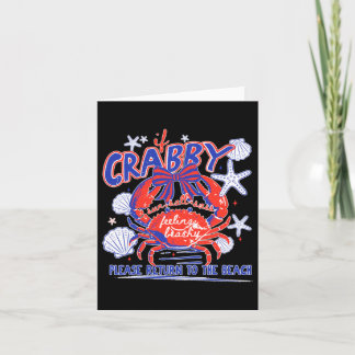 Wenn Crabby bitte zum Stranddesign zurückkehren Karte