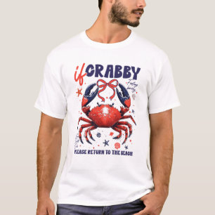 Wenn Crabby Bitte Zurück Zum Strand Lustiger Somme T-Shirt