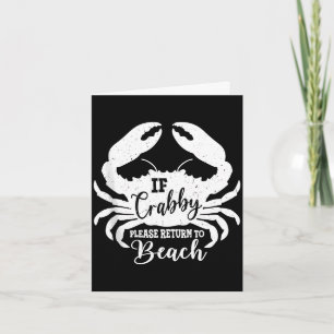 Wenn Crabby zurück zum Strand geht, Meereskrabbe, Karte