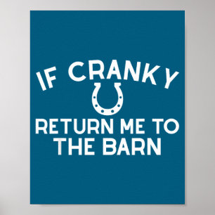 Wenn cranky zur Scheune zurückkehren Landmädchen P Poster
