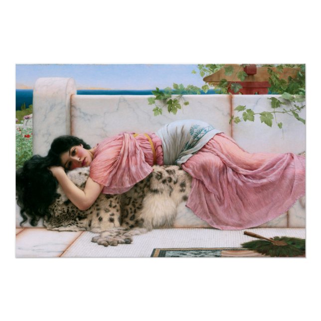 Wenn das Herz jung ist von John William Godward Poster (Vorderseite)