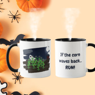 Wenn das Korn zurückwinkt Lustiger Halloween-Geist Tasse