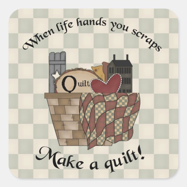 Wenn das Leben dir aufhört zu scheißen Quadratischer Aufkleber (Vorderseite)