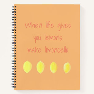 Wenn das Leben dir ein Lemons-Notebook gibt Notizbuch