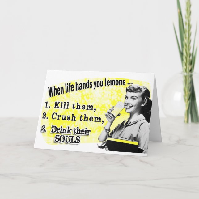 Wenn das Leben dir Lemonen gibt Karte (Vorderseite)