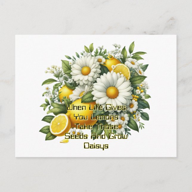 Wenn das Leben dir Lemonen gibt Postkarte (Vorderseite)