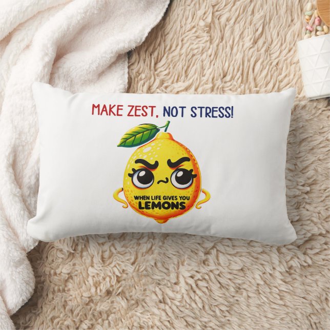 Wenn das Leben dir Lemons Cartoon gibt Lendenkissen (Decke)