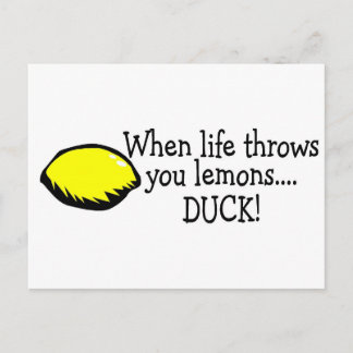 Wenn das Leben dir Lemons entführt Lemon Postkarte