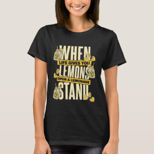 Wenn das Leben dir Lemons offenen Lemonade-Standbu T-Shirt