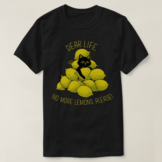 Wenn das Leben dir Lemons schwarze Katze von Tobe  T-Shirt (Design vorne)