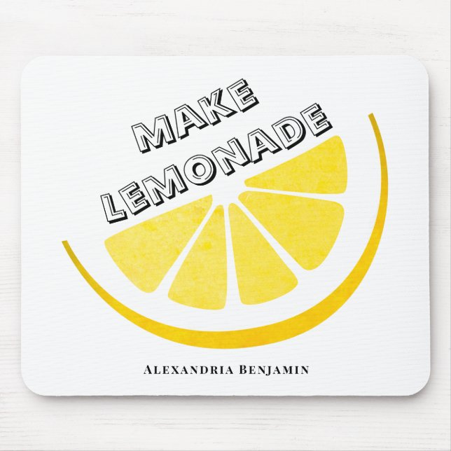 Wenn das Leben dir Zitronen gibt, die Lemonade gel Mousepad (Vorne)