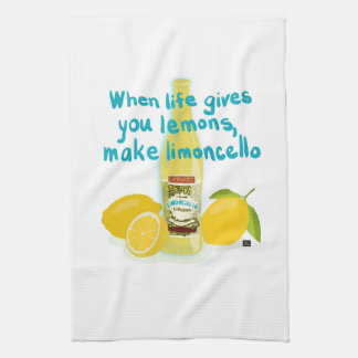 Wenn das Leben dir Zitronen gibt - Mach Limoncello Geschirrtuch