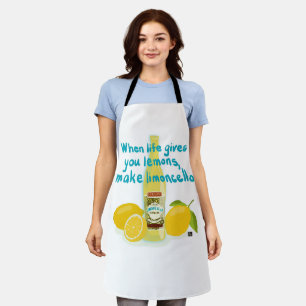 Wenn das Leben dir Zitronen gibt - Mach Limoncello Schürze