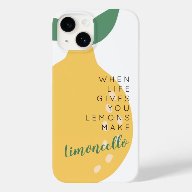 Wenn das Leben dir Zitronen gibt, macht Limoncello Case-Mate iPhone Hülle (Rückseite)