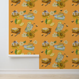 Wenn das Leben dir Zitronen gibt Muster Tapete