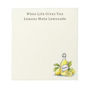Wenn das Leben dir Zitronen gibt Notizblock