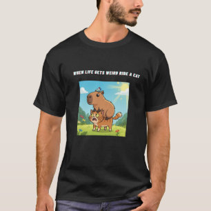 Wenn das Leben eine Katze merkwürdig macht T-Shirt