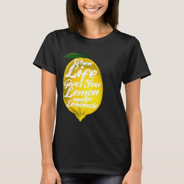 Wenn das Leben einem Lemon Veganismus Bio Ernährun T-Shirt (Vorderseite)
