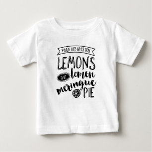 Wenn das Leben einem Zitronen gibt Typografie Kind Baby T-shirt